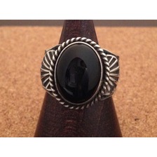 Navajo Gary Reeves オニキスリング 20.5号画像