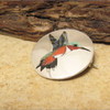 Zuni 赤い鳥 丸型トップ兼ブローチ画像