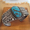 Navajo Calvin Martinez ターコイズバングル イースターブルー画像