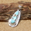 Navajo Phillip Sanchez ハイグレード・ロイストンターコイズ ペンダントトップ画像