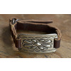 Navajo Ray Adakai Leather Bracelet Double Stamp画像