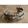 Navajo Ray Adakai Double Stamp Bracelet Cutting Edge 1/2inch画像