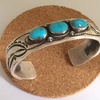Navajo Gary Reeves ターコイズバングル モレンシ(Morenci)画像
