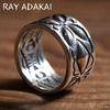 Navajo Ray Adakai Double Stamp Ring Size L(21号)画像