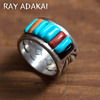 Navajo Ray Adakai Inlay Ring Size M(19号)画像