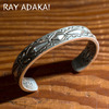 Navajo Ray Adakai Double Stamp Bracelet 1/2inch Size S画像