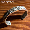Navajo Ray Adakai Double Stamp Bracelet 1/2inch Size S画像