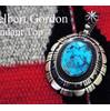 Navajo Delbert Gordon ターコイズ ペンダント ヘッド画像
