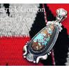Navajo Delbert Gordon ターコイズ ペンダント ヘッド画像