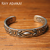 Navajo Ray Adakai Double Stamp Bracelet 1/2inch Size L画像