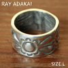 Navajo Ray Adakai Double Stamp Ring Size L(21号)画像