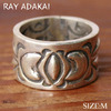 Navajo Ray Adakai Double Stamp Ring Size M(19号)画像