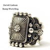 Navajo Darrell Cadman Stamp Work Ring画像
