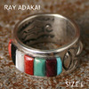 Navajo Ray Adakai Inlay Ring Size L(21号)画像