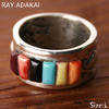 Navajo Ray Adakai Inlay Ring Size L(21号)画像