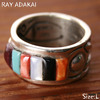 Navajo Ray Adakai Inlay Ring Size L(21号)画像
