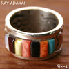 Navajo Ray Adakai Inlay Ring Size L(21号)画像