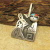 Hopi Frank Lahaleon サンフェイス・うさぎペンダントトップ画像