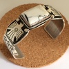 Navajo Gary Reeves ターコイズバングル ホワイトバッファロー(White Buffalo)画像