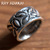 Navajo Ray Adakai Double Stamp Ring Size L(21号)画像