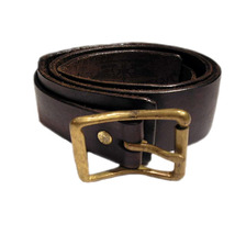 Stevenson Overall leather belt #101/dark brown画像