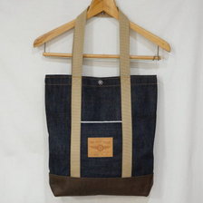 THE FLAT HEAD 6115 DENIM TOTE BAG画像