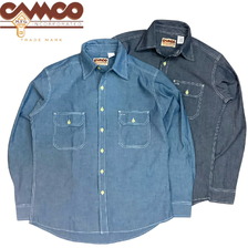 CAMCO MFG 長袖 シャンブレーシャツ ワークシャツ フラップポケット仕様画像