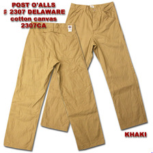 POST OVERALLS #2307 DELAWARE cotton canvas 2307CA画像