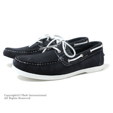 DANASSA SUEDE DECK SHOES (SUEDE) NAVY 5356画像