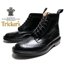 Tricker's M5634 9 BROGUE BOOTS STOW BLACK画像
