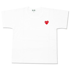 PLAY COMME des GARCONS KIDS レッドハートワンポイント Tシャツ画像