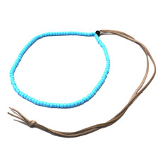 BINGO BROTHERS 革紐ビーズネックレス SAX画像