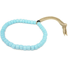 BINGO BROTHERS 革紐ビーズブレスレット SAX画像