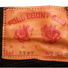 FULLCOUNT 1747 スリムフィットブラックデニム画像