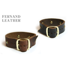 FERNAND LEATHER Wide Band レザーブレスレット画像
