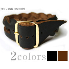 FERNAND LEATHER Braided Bracelet レザーブレスレット画像