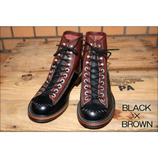 LONE WOLF BOOTS FO1615 ワークブーツ CARPENTER BLACK/BROWN画像