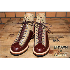 LONE WOLF BOOTS FO1615 ワークブーツ CARPENTER BROWN/SUEDE画像