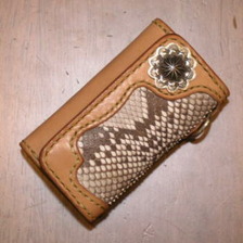 THE FLAT HEAD KEP-01 手縫いパイソンキーケース画像