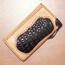 THE FLAT HEAD KEC-01 手縫いクロコダイルキーケース画像