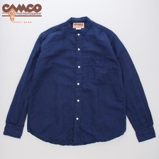 CAMCO MFG リネンコットン バンドカラー シャツ画像