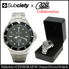 Subciety &times; CENSORAD W-Name Divers Watch SZA101-B画像