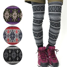 WASH'N'MADE スノーフレークジャガード編みレギンス 10FWWNM04画像