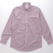 BAGGY 長袖 ブロードクロスシャツ ネイビーギンガムチェック画像