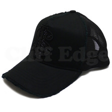 YOSHINORI KOTAKE x ESTNATION LUXURY $ロゴ ラインストーンメッシュキャップ BLACK画像