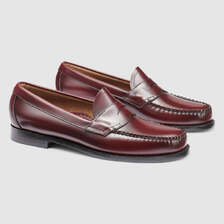 G.H.BASS MENS LOGAN FLAT STRAP WEEJUNS LOAFER WINE画像