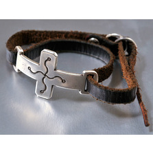JACK WALKER silver & leather bracelet #03画像