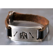 JACK WALKER silver & leather bracelet #01画像