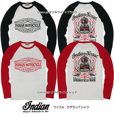 Indian Motocycle ワッフル ラグランロンTEE ID-I-4500画像