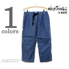 WILDTHINGS &times;KATO` デニムクライミング3/4レングスクロップドパンツ P-106004(C87/L13)画像